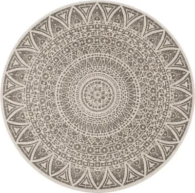 Obrázek produktu pro 240x240 (průměr) kruh Kusový koberec Mujkoberec Original Nora 104160 Grey Creme kruh – na ven i na doma