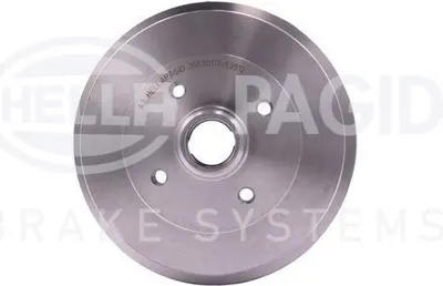 Produktbild von HELLA 8DT 355 301-701 - OE 115330192 Bremstrommel mit Radnabe für Cordoba (6K), Ibiza (6K), Toledo I (1L2), Felicia (6U), Caddy II (9K), Golf III (1H), Golf Cabriolet (1E), Polo (6N), Polo (6V), Polo (80, 86C), Polo Playa, Vento (1H)