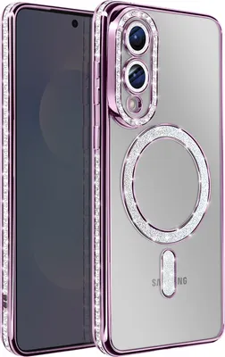 Produktbild von Avizar, MagSafe Hülle für Samsung Galaxy S25 Edge mit Strass-Rand, Violett