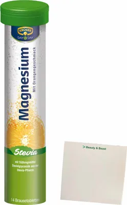 Produktbild von Day by Day Magnesium- Brausetabletten mit Stevia (1x14Stk Dose) + usy Block