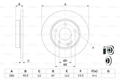 Produktbild von BOSCH Bremsscheiben (2 Stück)  0 986 478 874