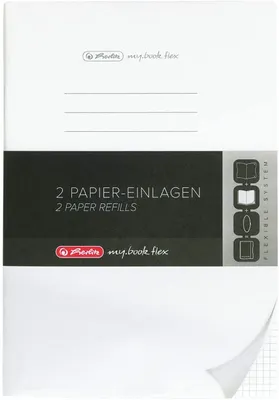 Produktbild von herlitz Papier-Ersatzeinlagen für Notizheft my.book flex A4 kariert 2 Blöcke á 40 Blatt