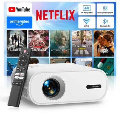 Image de Mini-projecteur Full HD portable Azomor avec Wi-Fi et Bluetooth pour home cinéma