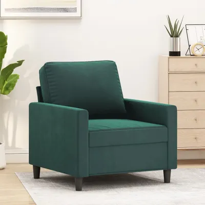 Produktbild von Sessel Dunkelgrün 60 cm Samt , Schlafsofas 2024 Neu