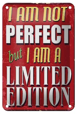 Produktbild von Blechschild Spruch 12x18cm i am not perfect limited edition