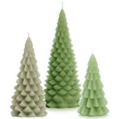 Cactula Weihnachtsbaum-Figurenkerzen – Eukalyptus – 3 Stück