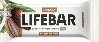 Produktbild von Dattel-Nuss-Riegel mit Schokolade, roh, ohne Zuckerzusatz, glutenfrei, , 40 g – LIFEFOOD