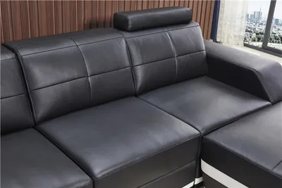 Produktbild von Ledersofa Wohnlandschaft Eck Garnitur Design Modern Sofa L-Form Ecksofa Polster