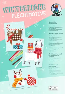 Produktbild von URSUS Winterliche Flechtmotive, Kunstpapier