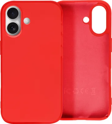 Immagine prodotto di Avizar, custodia semirigida in silicone soft touch per iPhone 16, rossa