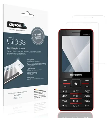 Immagine prodotto di 2x Pellicola Protettiva per Karbonn K4000 Plus Protezione Vetro Flessibile 9H dipos
