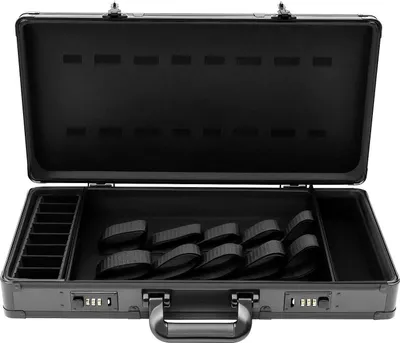 Produktbild von Friseurkoffer - Werkzeugkoffer & Organizer - Aluminium - Abschließbar - Tragbar für Reisen - Für Salon und Stylist - Schwarz
