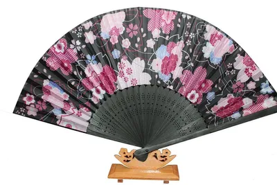 Produktbild von 517, 1 Stk. Hand Deko Sommer Fächer Blumen Motive Retro Design