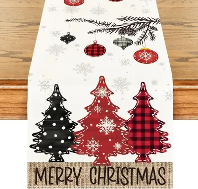 Produktbild von Weihnachtsdeko Innen Tischl?ufer Weihnachten Deko Weihnachtstischl?ufer Christmas Decorations Weihnacht Tischdeko Weihnachts Weihnachtsl?ufer Weinachtsdekorationen Tisch Dekoration Wei?e