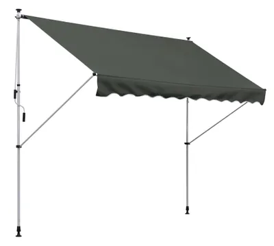 Produktbild von Klemmmarkise Höhenverstellbar Gelenkarmmarkise, Balkonmarkise 150cm breit Terrassenmarkise für Terrasse Balkon