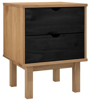 Productafbeelding van Nachtkastje OTTA Zwart 45 x 39 x 57 cm Massief grenenhout