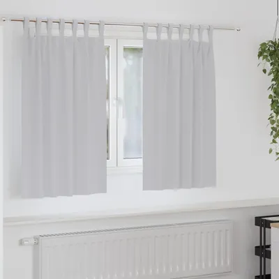 Image de Rideaux occultants avec anneaux 2 pcs Gris clair 140 x 140 cm
