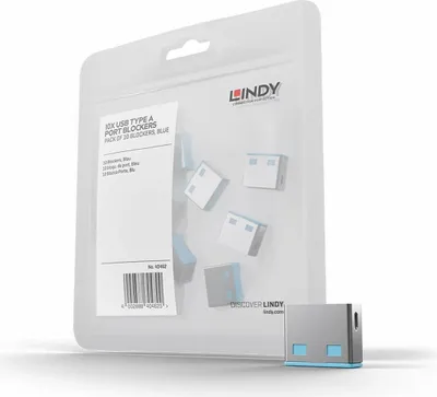 Image de LINDY USB Typ A Portschlösser 10xBlau Erweiterung für 40452