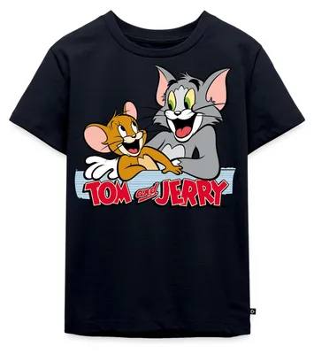 Produktbild von Spreadshirt Tom Und Jerry Fröhliche Freunde Kinder Premium T-Shirt, 110/116 (4 Jahre), Navy