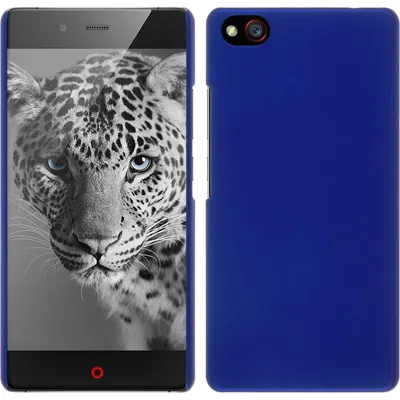 Produktbild von PhoneNatic Case kompatibel mit ZTE Nubia Z9 Max - Hülle blau gummiert Hard-case + 2 Schutzfolien