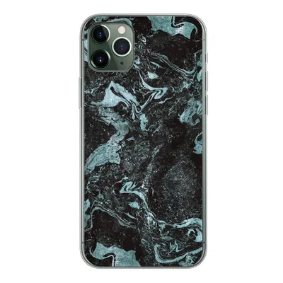 Produktbild von MuchoWow® Handyhülle Schutzhülle Hülle für iPhone 11 Pro Max Naturstein - Blau - Stein Silikon Softcase Handy Hülle - Schutz