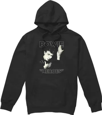 Productafbeelding van David Bowie - "Heroes" hoodie voor heren, model TV7342 (XL), zwart