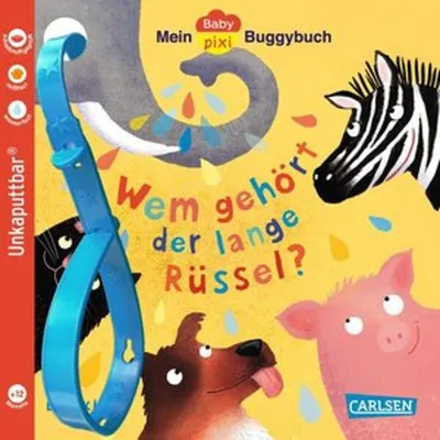 Produktbild von Baby Pixi (unkaputtbar) 171: Mein Baby-Pixi-Buggybuch: Wem gehört der lange Rüssel?