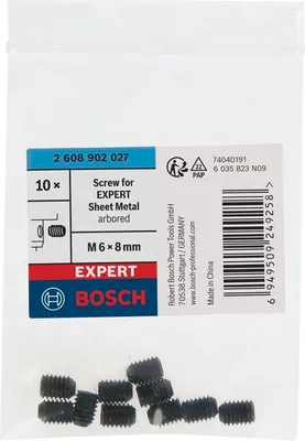 Produktbild von Schraube für EXPERT Sheet Metal Lochsäge mit Aufsteckhalter, M6x5x48 mm, 10-tlg.