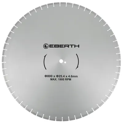 Immagine prodotto di Disco da taglio EBERTH Disco da taglio diamantato per pietra, calcestruzzo, piastrelle e gres porcellanato, disco diamantato con diametro 800 mm, foro 25,4 mm