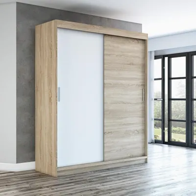 Produktbild von Schwebetürenschrank, 2-türig Schrank 180 cm mit Spiegel PAX