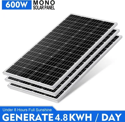 Produktbild von 600W Watt Solarmodul 3x200W Mono Solarpanel 12V/24V Photovoltaik Solaranlage für Wohnmobil Camping Haus RV