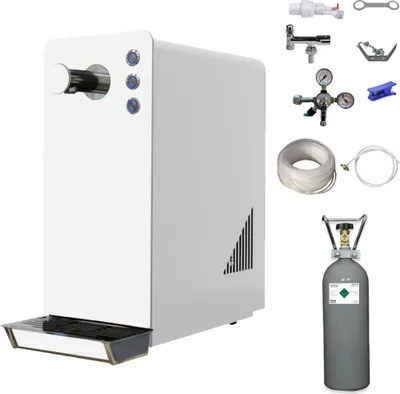 Produktbild von Tafelwasserzapfanlage Sprudelwassergerät BieTal® BT-15 Komplett SET weiss