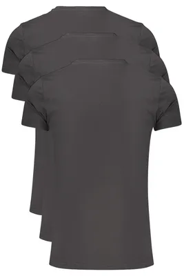 Produktbild von Herren T-Shirt Schwarz Dreierpack - Abnehmbar, Kurzarm & Klassisch