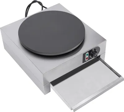 Obrázek produktu pro Elektrický palačinkovač a lívanečník - 3000 W - Nepřilnavý - S roztíračem těsta - Stříbrný