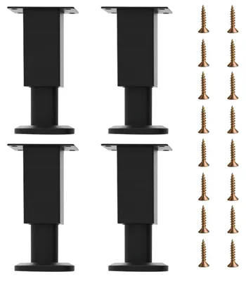 Produktbild von 4 Stück Möbelbeine, 80-120 mm, höhenverstellbare Möbelbeine, Metall