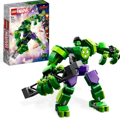 Produktbild von LEGO 76241 Marvel Hulk Mech, Action-Figur des Avengers Superhelden, sammelbares Spielzeug zum Bauen für Jungen und Mädchen ab 6 Jahren