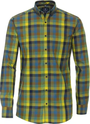 Produktbild von REDMOND Langarmhemd Grün/Bunt kariert 2XL Modern Fit