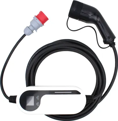 Immagine prodotto di Loady Mobile Wallbox, tipo 2, CEE, 11kW, trifase, 10m, 6-16A con potenza di carica regolabile, stazione di ricarica mobile CON APP