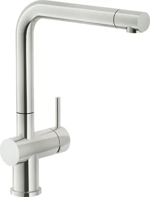 Produktbild von KeraDomo Armatur SILA in EDELSTAHLFINISH mit Festauslauf / Systemceram