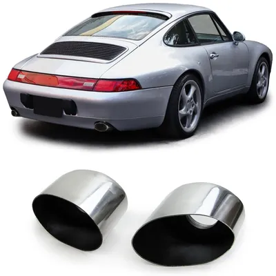 Für Porsche 911 993 3.6 200kw 210kw 1993-1997 Auspuff Endrohre Edelstahl poliert in der Farbe von Carparts-Online GmbH