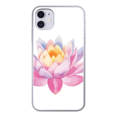 Produktbild von MuchoWow® Handyhülle Schutzhülle Hülle für iPhone 11 Aquarell - Blume - Seerose Silikon Softcase Handy Hülle - Handytasche