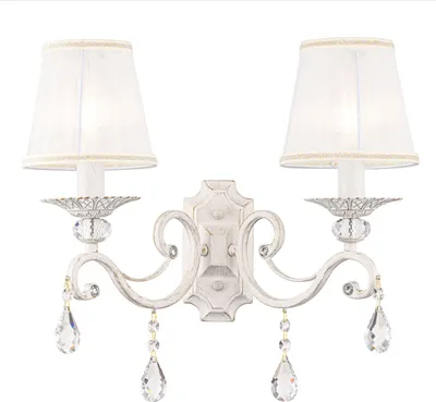 Produktbild von Maytoni Moderne Wandleuchte Grace 2xE14 excl. in Weiß mit Gold aus Metall Organza 40 W für Küche, Schlafzimmer, Wohnzimmer, Esszimmer, Lobby