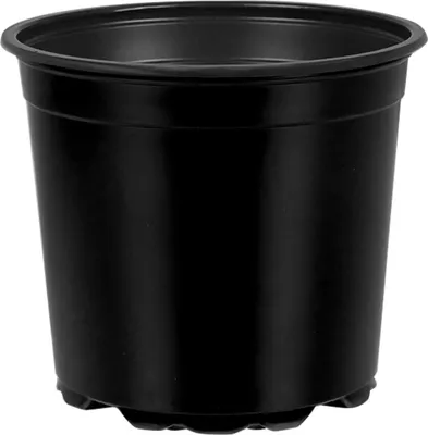 Image de Pot de fleurs vidaXL, lot de 50, noir, Ø 15 x 13 cm, en plastique