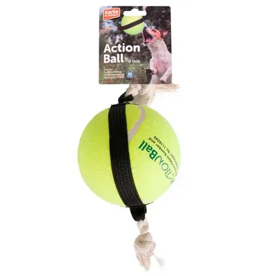 Produktbild von Flamingo Hundespielzeug Action Ball Tennis, Durchmesser: 15 cm