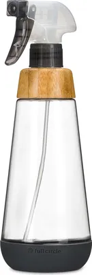 Produktbild von Full Circle Sprühflasche mit einstellbarem Zerstäuber, wiederverwendbar, Bambushals und Silikonbasis, 475ml