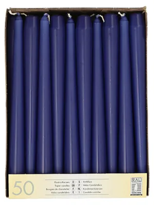 Immagine prodotto di PAPSTAR  17965 PAPSTAR Leuchterkerzen, 22 mm, dunkelblau, 50er Pack