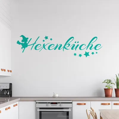 Produktbild von Hexenküche Wandtattoo in 6 Größen - Wandaufkleber Wall Sticker - Dekoration, Küche, Wohnzimmer, Schlafzimmer, Badezimmer
