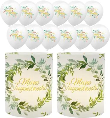 Image de Kit de décoration pour fête, comprenant 12 bougies décoratives pour table et 12 ballons pour célébration, idéal pour les fêtes d'enfants, décoration pour filles et garçons