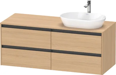 Produktbild von Duravit Ketho.2 Wastafelonderkast 140x55x56,8 cm Mat Natuur Eiken