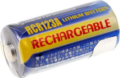 Produktbild von Wiederaufladbarer Akku RCR123A 500mAh 3V Li-Fe